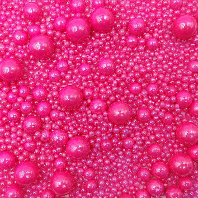 Edible Rose Pink Sugar Pearls Candy Sprinkles 120G (4.23 Ounce)