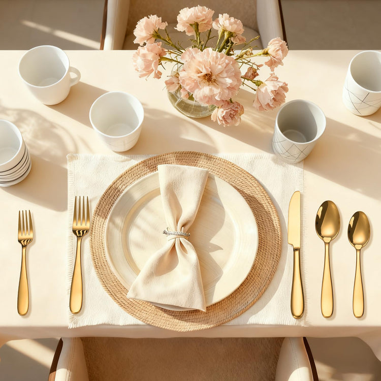 40 Piece Gold Silverware Set (40 Count)