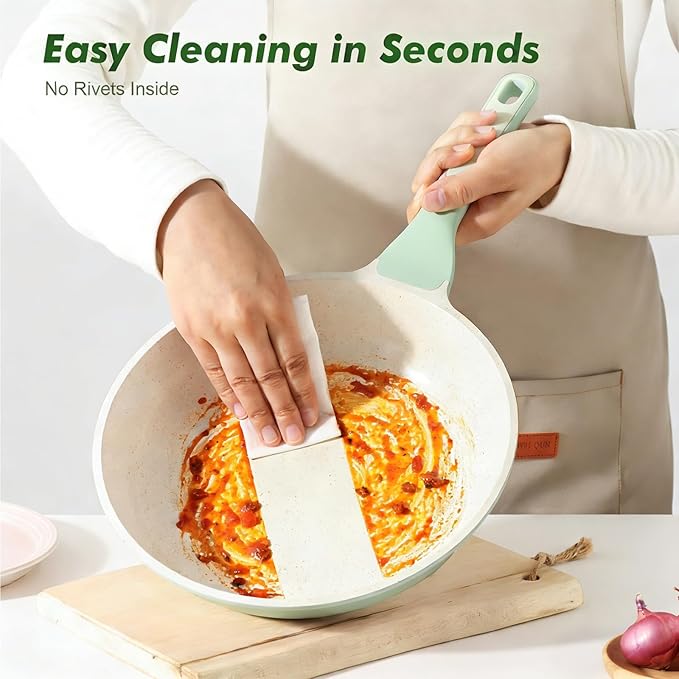 SENSARTE Nonstick Ceramic Frying Pan Skillet, 8 Inch Omelet Pan, Healthy Non Toxic Chef Pan, Induction Egg Pan with Heat Resistant Handle, Dishwasher Safe, PFAS-Free, Green