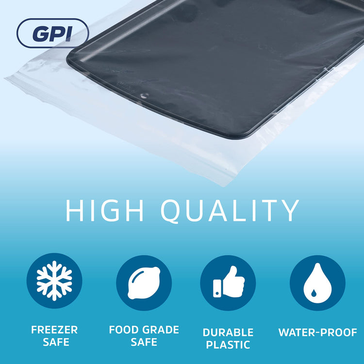 GPI 15" x 18" large Zip Bags (100 Count)