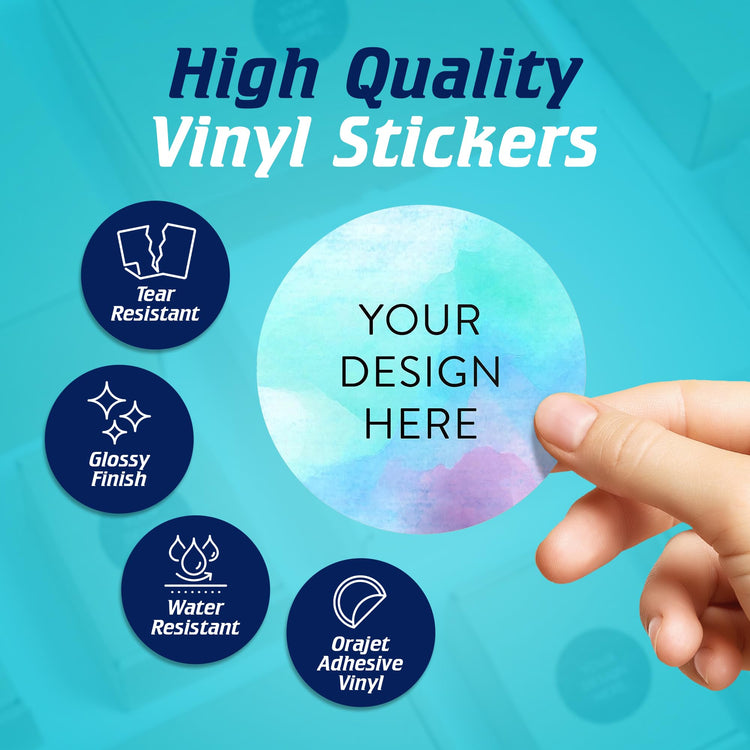 Custom Vinyl Stickers Your Image (100 Count)