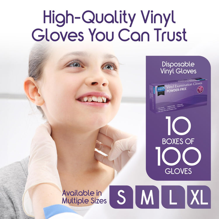 Stretch Vinyl Exam Gloves (1000 Count)