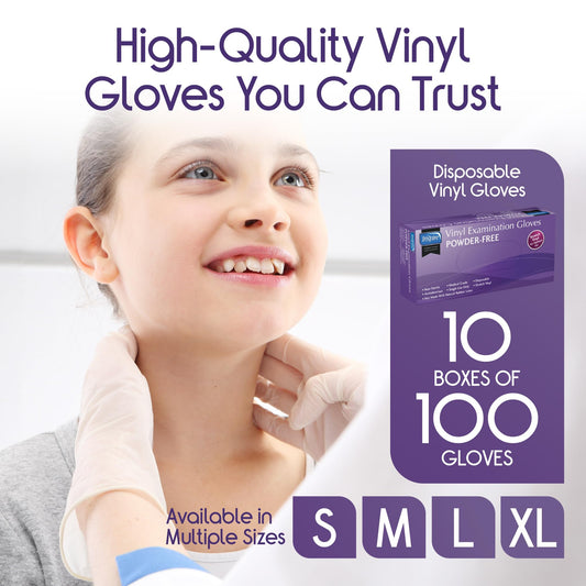 Stretch Vinyl Exam Gloves (1000 Count)