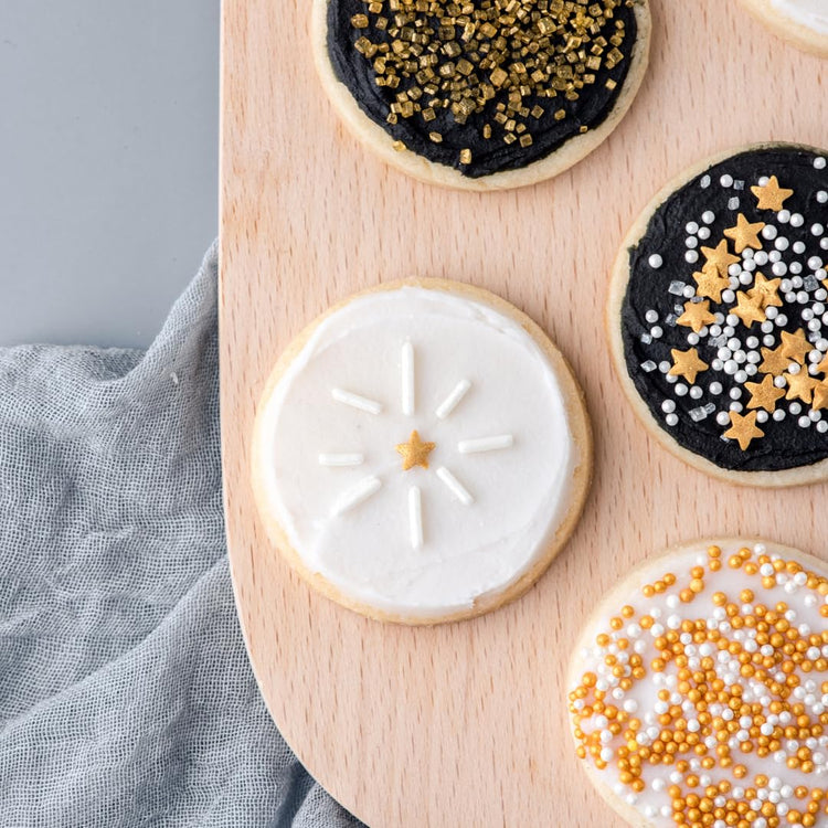 Sprinkles 6 Cell Edible Sprinkle Mix Jimmies Perfect for Cake Decorations Baking Ice Cream Cookies Cupcake Topper (6.45 Ounce)