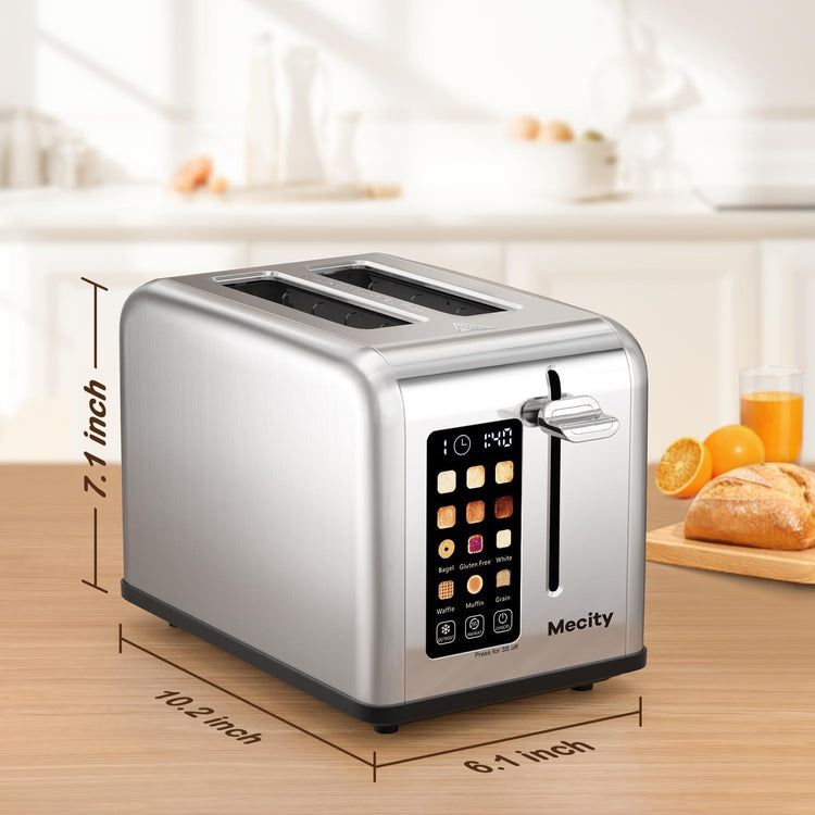 2 Slice Toaster Touch Screen 1.5" Wide Slot