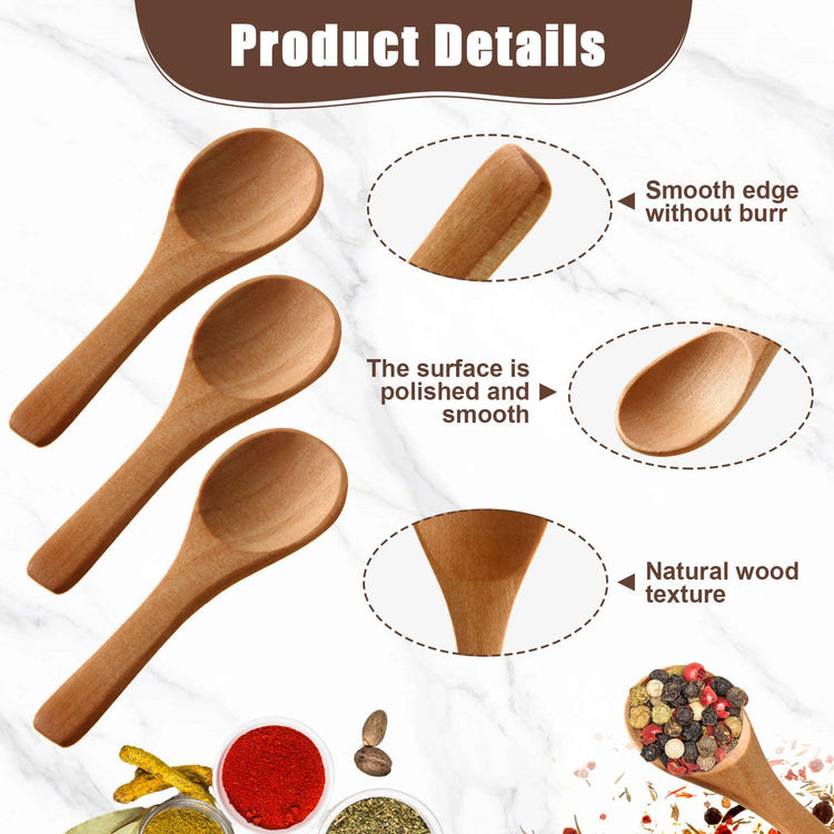 50 Pcs Small Wooden Spoons (50 Count)