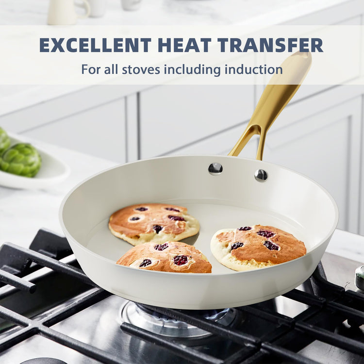 Ceramic Pots and Pans Set Non Stick Cookware Set with Utensils Set
