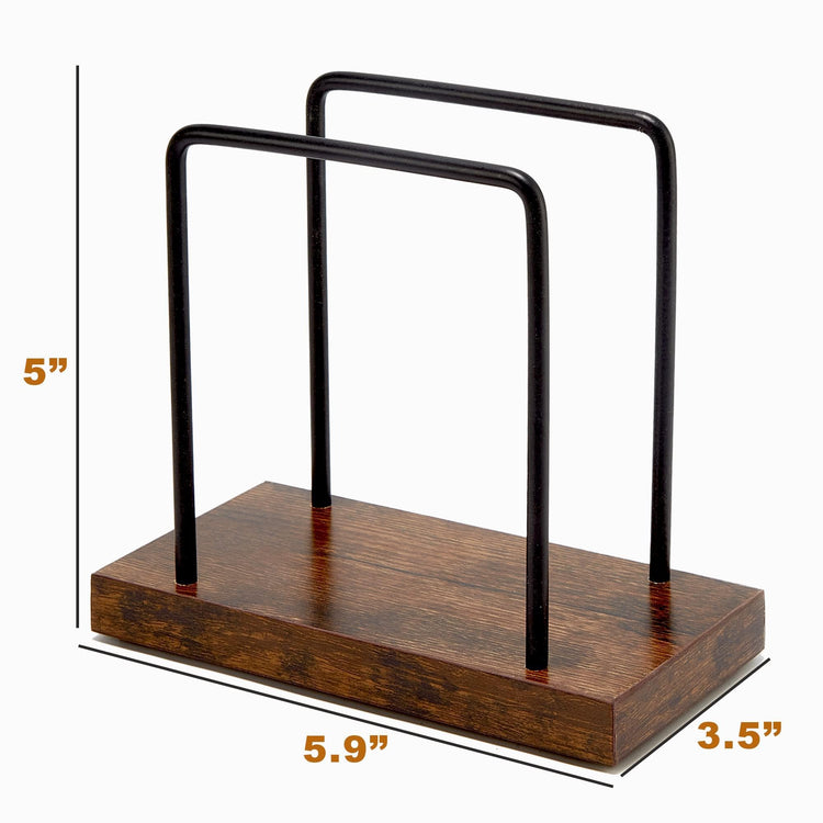 Wood Napkins Holder with Metal Wire