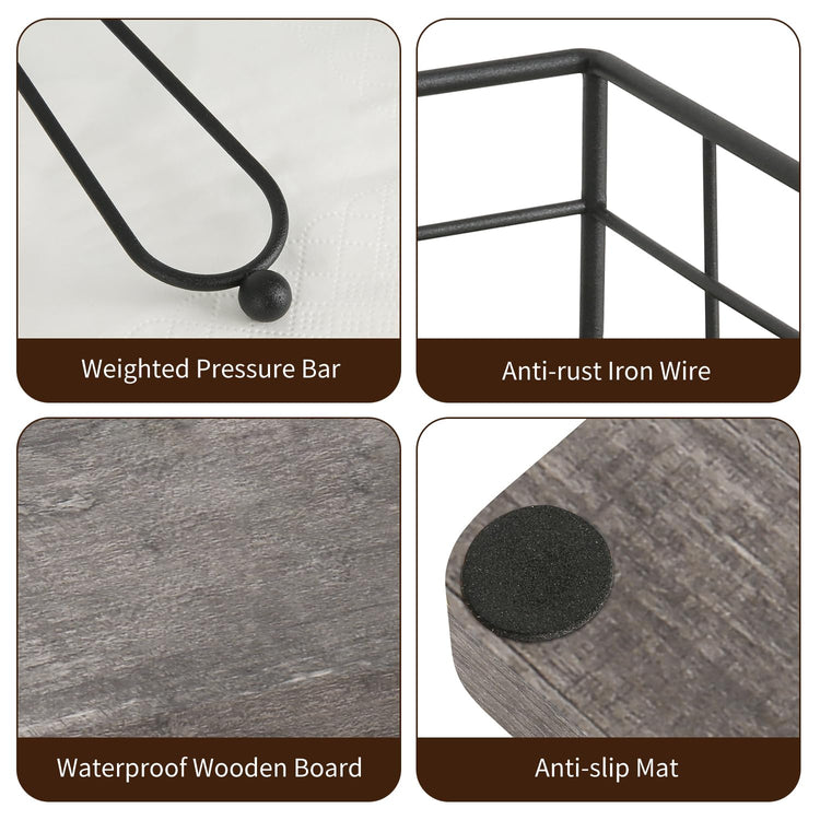 Flat Napkin Holder for Table Wood