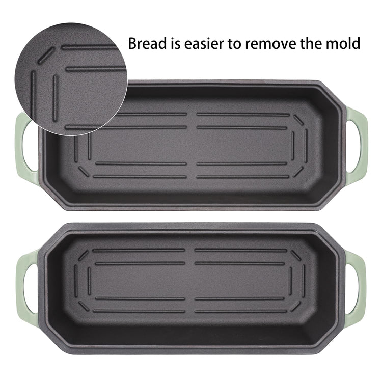 Bread Pan Cast Iron Loaf Pan with Lid Bread Loaf Pan 13x5 Inch Enameled Cast Iron Sourdough Bread Pan