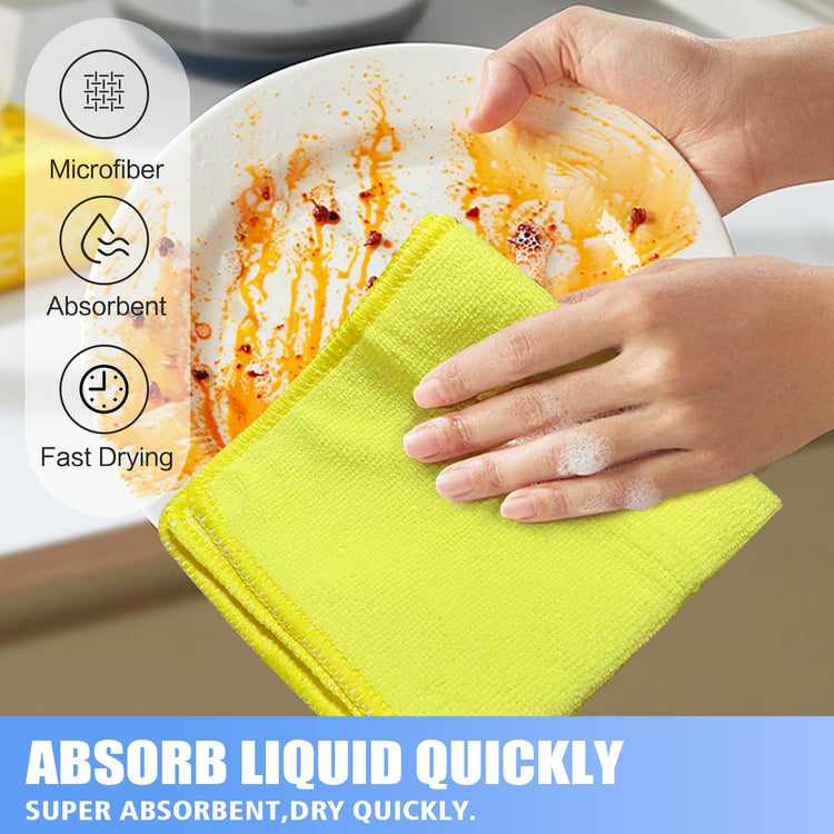 Dish Cloths for Washing Dishes with Scrub Side (9 Count)