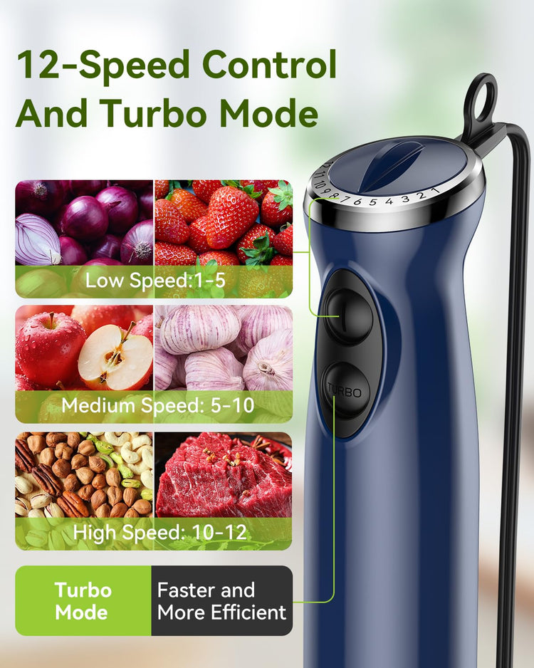 1000W 5 in 1 Immersion Blender Handheld BPA