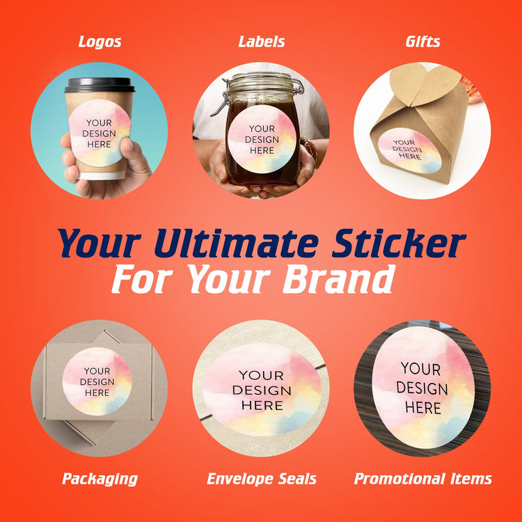 Custom Vinyl Stickers Your Image (100 Count)
