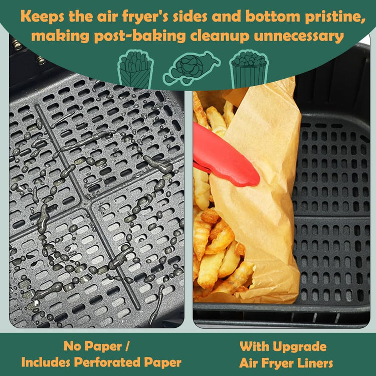 200PCS 9 Inch Disposable Air Fryer Liners for 5 to 8Qt Airfryer