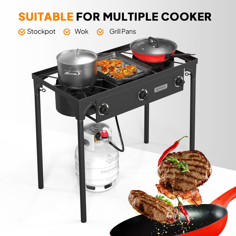 3 Burner Propane Gas Stove