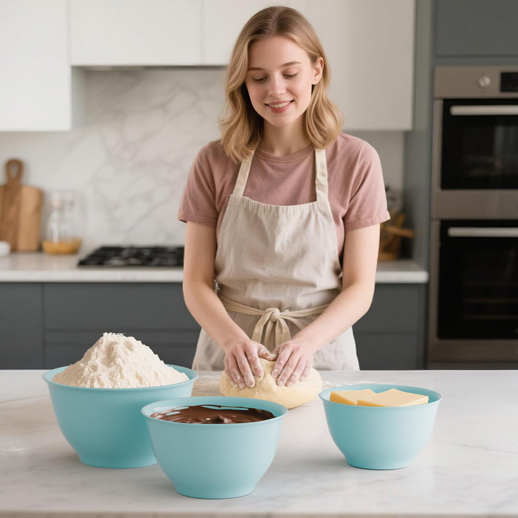 Melamine Mixing Bowl Set with Lids