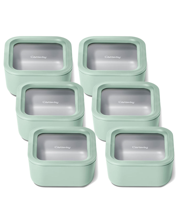 6 Piece Glass Food Storage Container Set (6 Count)