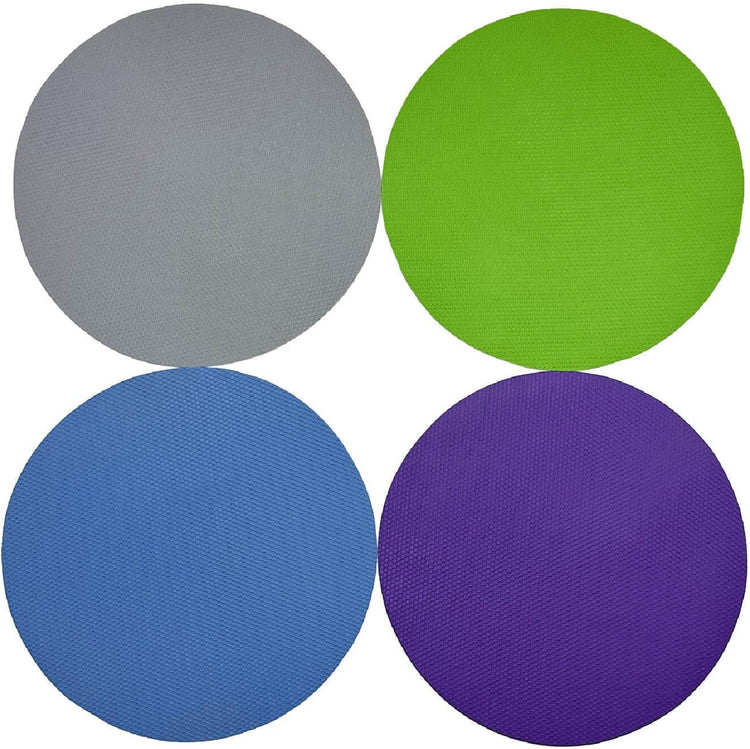 4 Pack Rubber Jar Opener Grippers, 4.9 Inch Round Bottle Opener, Jar Opener for Seniors with Arthritis (Blue,Grey,Green,Purple)