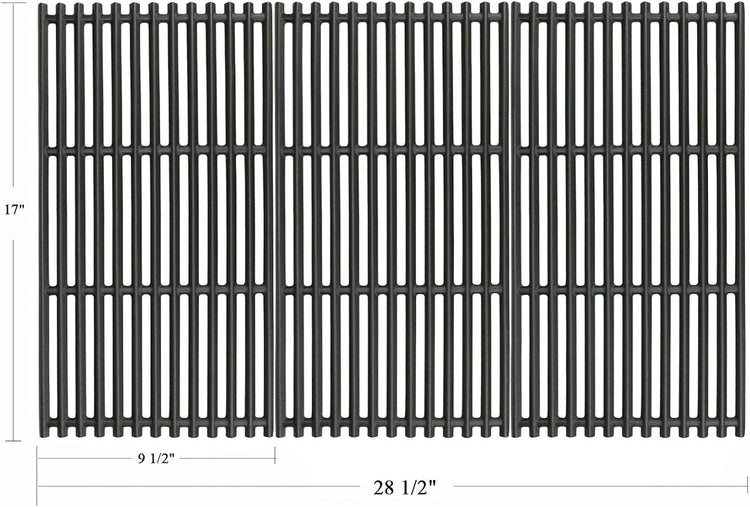 Uniflasy 17 x 9 1/2 inch Grill Grates for Charbroil Tru Infrared 4 Burner 463255020 463242716 463242715 463276016 466242715 Replacement Parts for Charbroil Grill Grates for Nexgrill 720-0882A