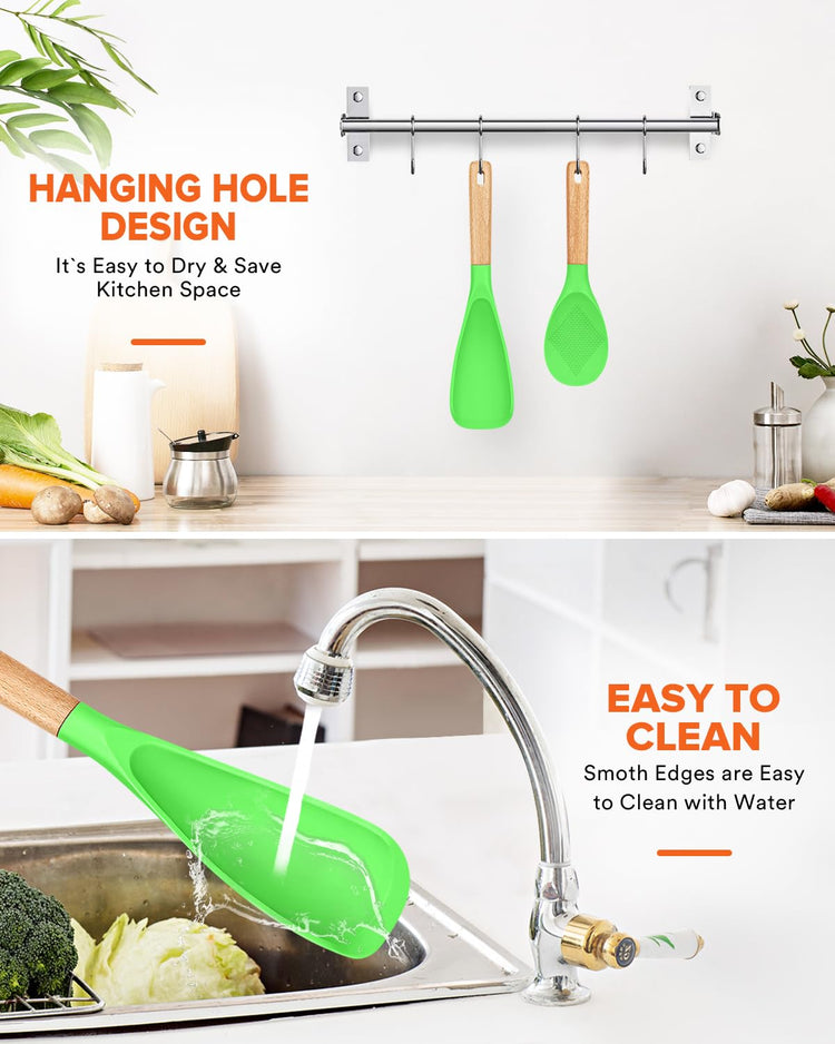 Cooking Spoon and Rice Scooper for Nonstick Cookware