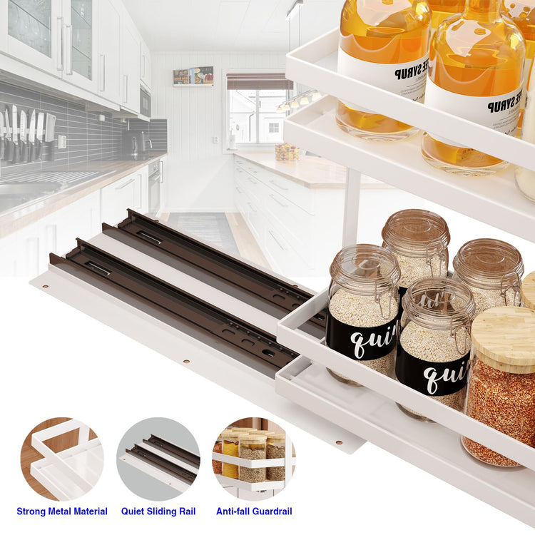 2 Pack Pull Out Spice Rack Organizer for Cabinet (2 pound(s))