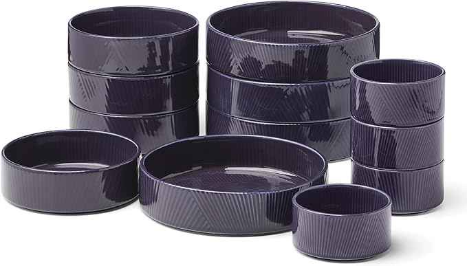 Lenox 898170 Modulus 12-Piece Bowl Set, Nightshade