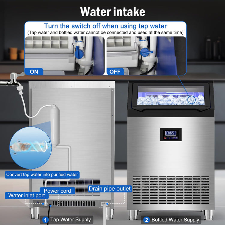 350 lbs High Output Commercial Ice Maker Undercounter Built