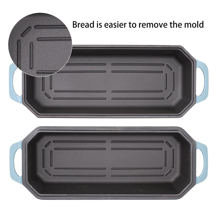 Bread Pan Cast Iron Loaf Pan with Lid Bread Loaf Pan 13x5 Inch Enameled Cast Iron Sourdough Bread Pan