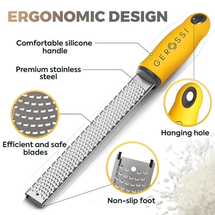 Stainless Steel Cheese and Citrus Zester Grater w