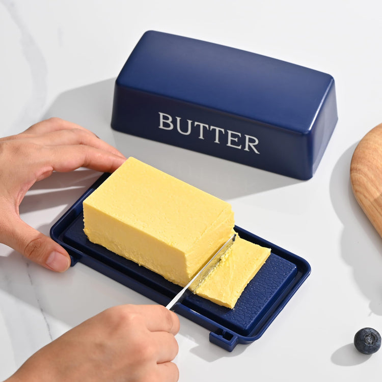 Butter Dishes With Lid And Stainless Steel Knife