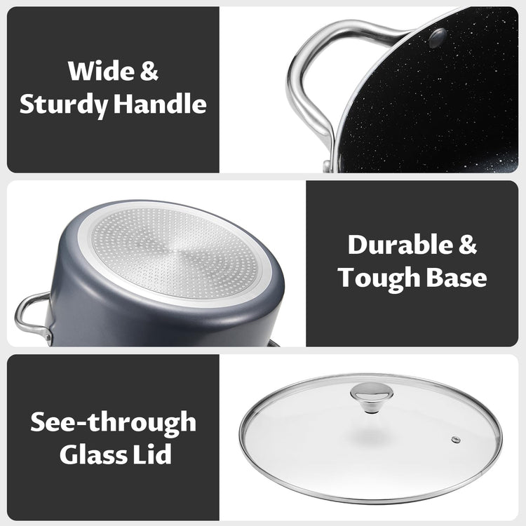 10 Quart Nonstick Stock Pot with Lid