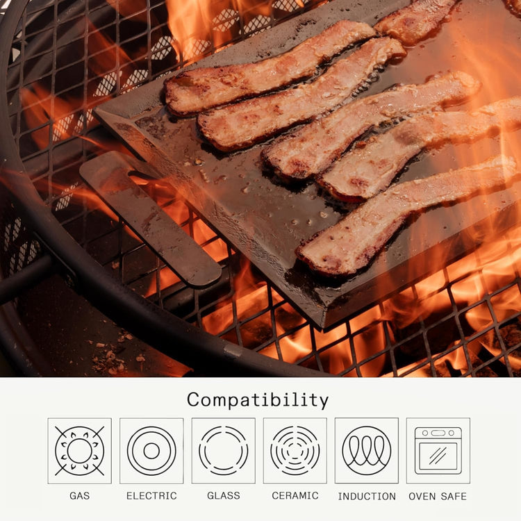 Cookware Carbon Steel Griddle + Grill Press (2 Count)