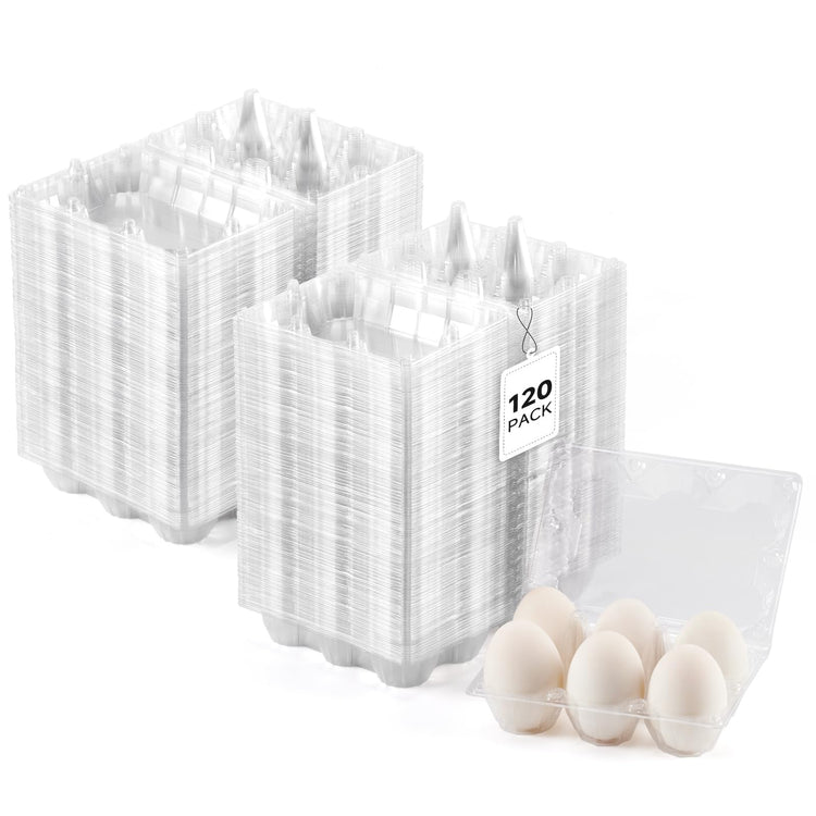 120Pack Jumbo Egg Cartons Duck Egg Cartons Extra Large Egg Containers XL Egg Tray Holders for Home Ranch Chicken Farm (120 Count)