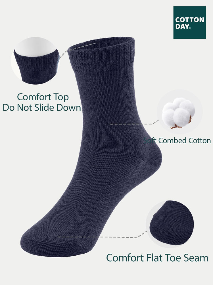Unisex Kids Boys Girls Soft Cotton School Socks 8 (6 Count)