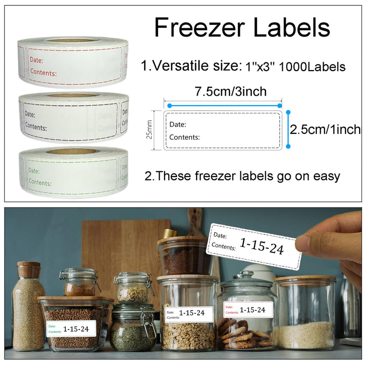 1000pcs Freezer Labels (1000 Count)
