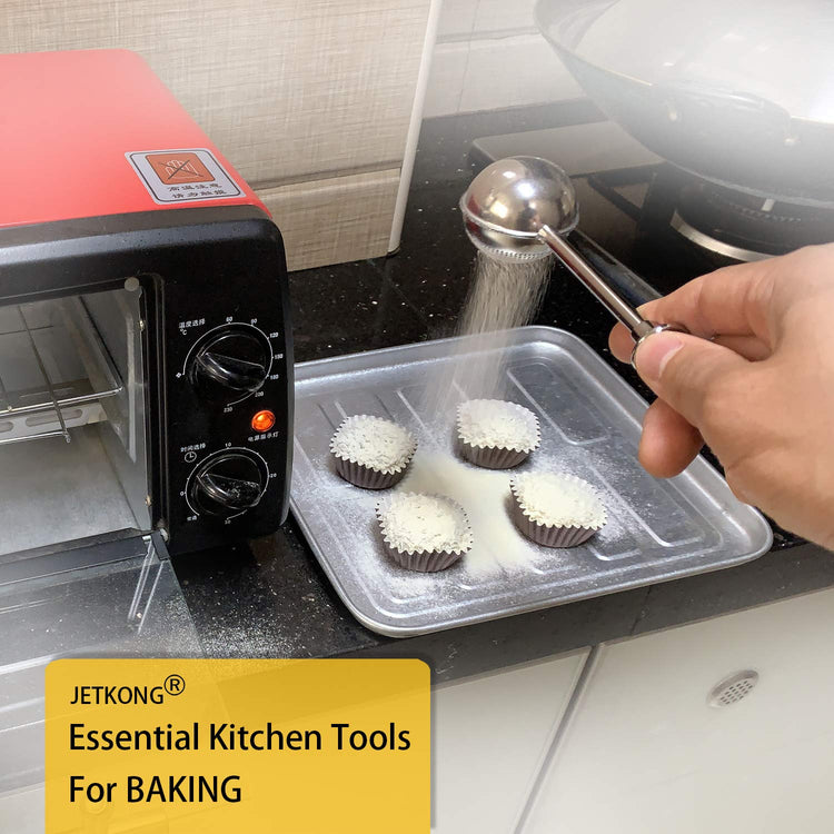 Powdered Sugar Shaker Duster Flour Dispenser Shaker with 18