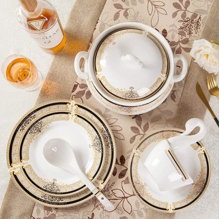 60 Piece Porcelain Dinnerware Set