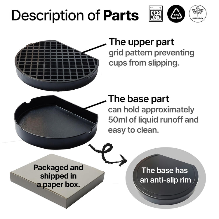 4" Coffee Drip Catcher Tray for Nespresso & Espresso Machines