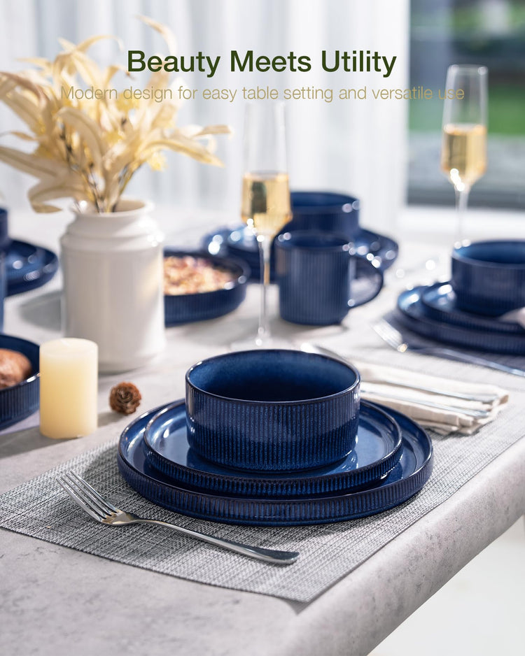 Star Stoneware Dinnerware Sets with Pasta Bowls (16 Count)