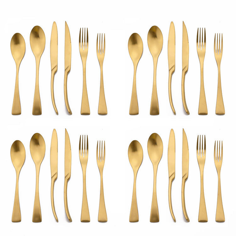Golden Silverware Set