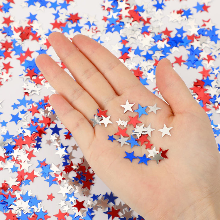 4th of July Confetti Red White and Blue Table Decorations