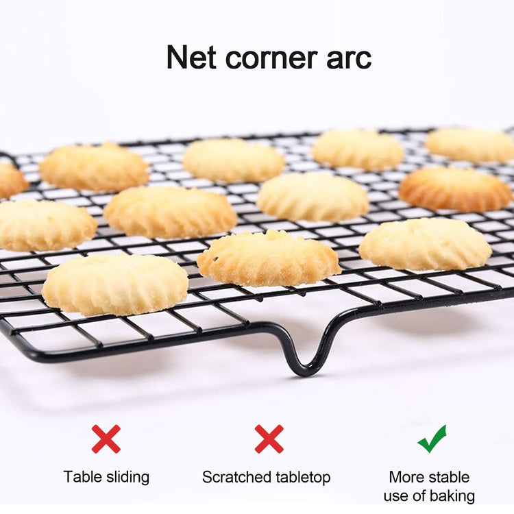 2Pcs Metal Kitchen Baking Cooling Rack Square Wire Cooling Rack for Cake and Meat 10 x 11 inches (2 Count)