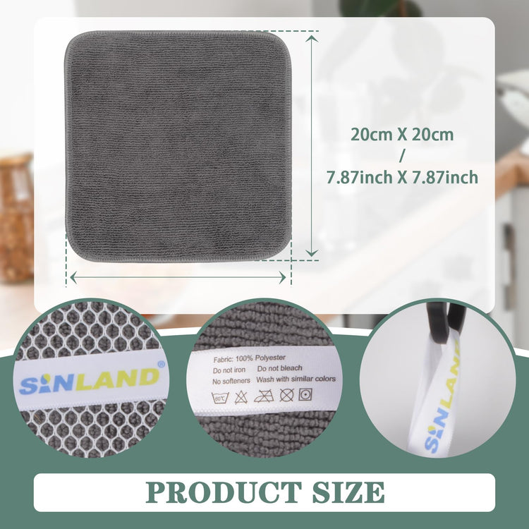 Dish Cloth for Washing Dishes Kitchen Washcloth Cleaning Cloth (10 Count)