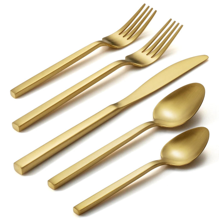 Cube Gold 20 Piece Flatware Set (4 Count)