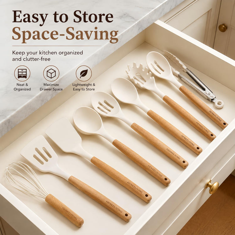 Silicone 10 Pcs Kitchen Cooking Utensils Set (10 Count)