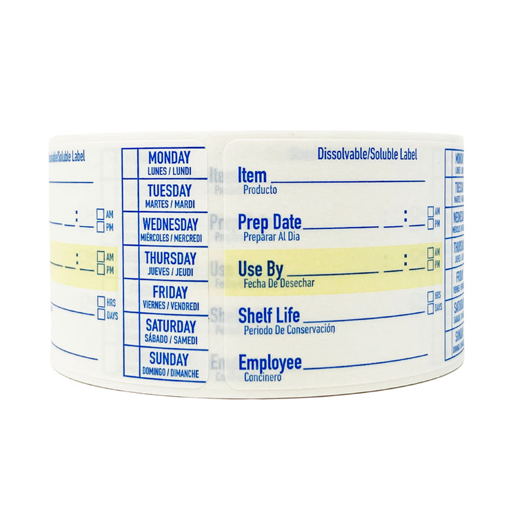 2x3 Dissolvable Food Labels