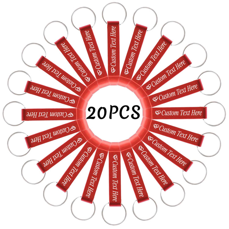 20PCS Personalized Bottle Opener Keychain Bulk Custom Beer Bottle Opener with Logo Text Engraved Wedding Bottle Opener Favors Customized Gifts for Guests Baby Shower Birthday Party (20 Count)