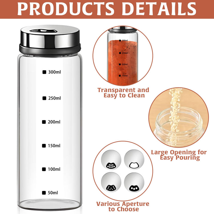 2Pcs Large Salt & Pepper Shakers (2 Count)