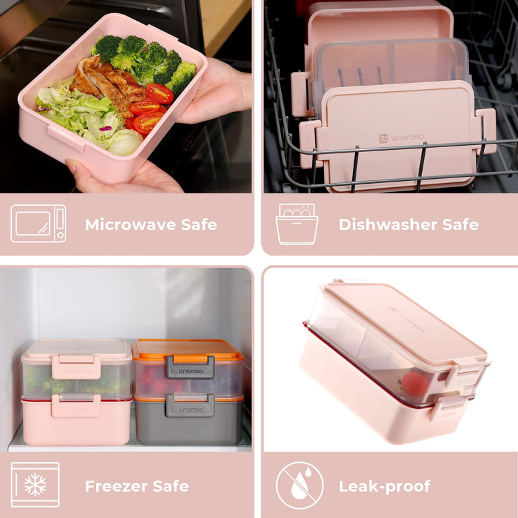 Stackable 2 Tier Adult Bento Box