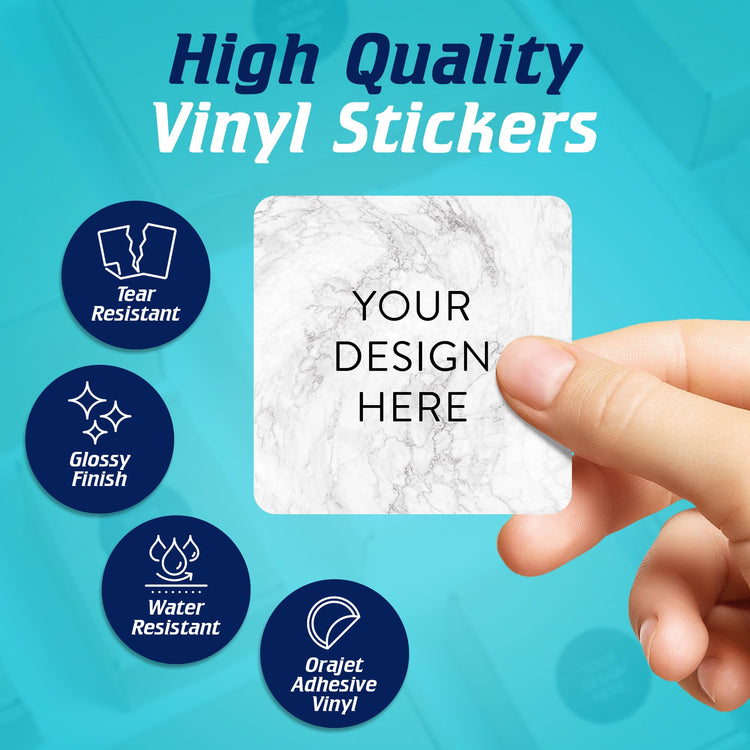 Custom Vinyl Stickers Your Image (100 Count)